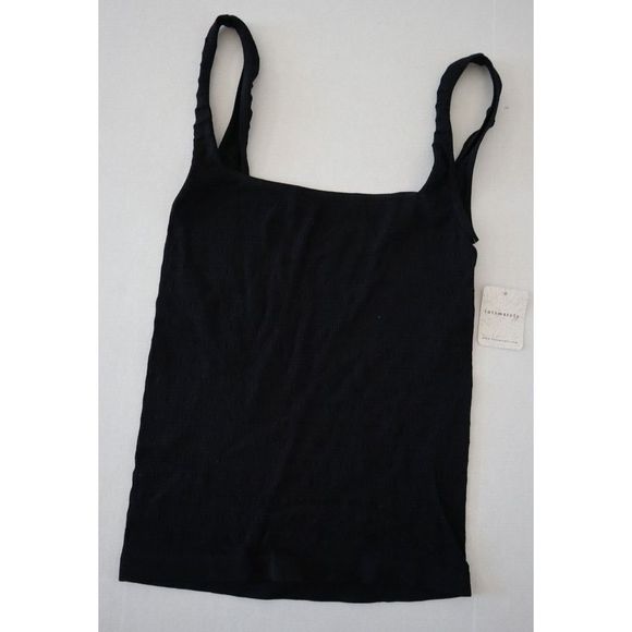 Free People Intimates OB944894 001 Women's Sz M/L Black Square One Seamless Cami - Picture 1 of 4